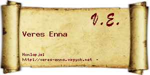 Veres Enna névjegykártya